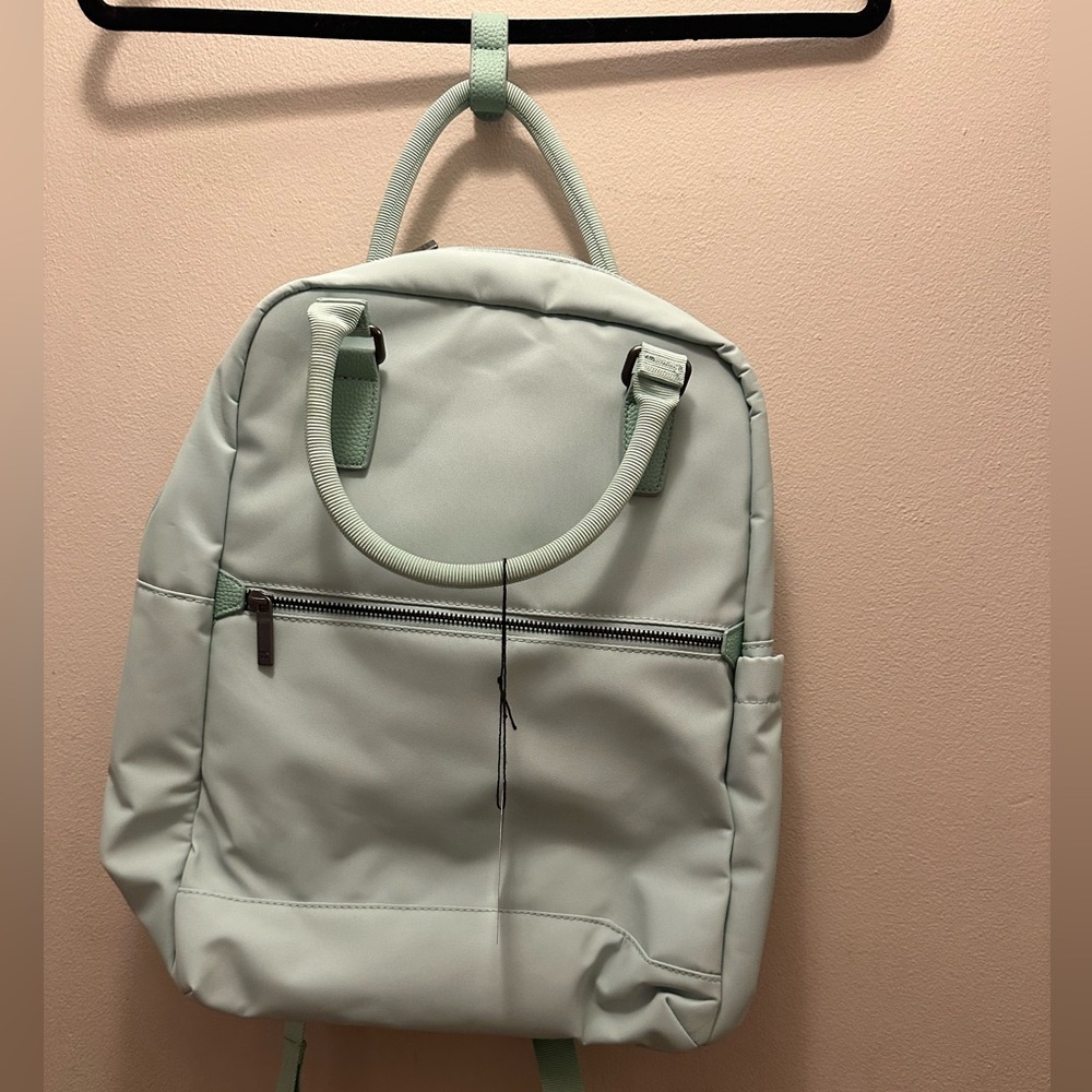 Open Story NWT Signature 16" Commuter Backpack Mint Green Laptop Travel Bag